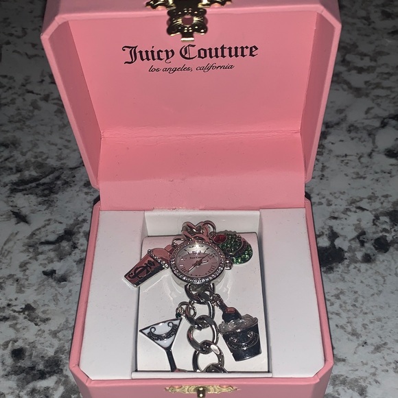 Juicy Couture Accessories - 🆕-Juicy Couture Silver 🍸Martini Charm Bracelet Watch